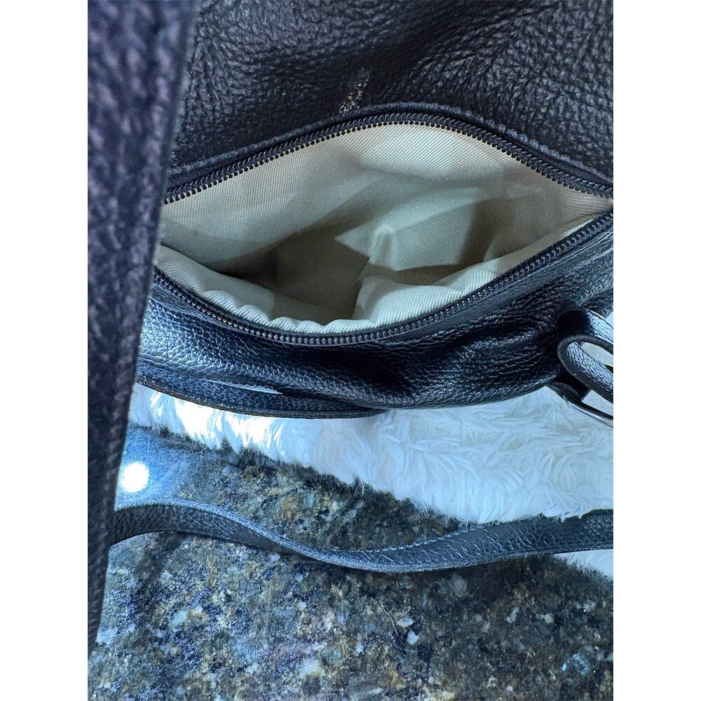 Valentina Backpack Purse Womens Black Drawstring Flap Front Pocket Travel - Picture 7 of 11